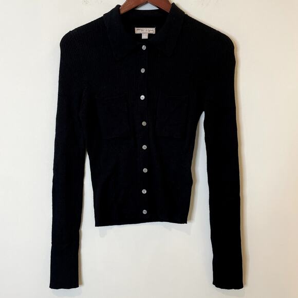 J.Crew Collared Button Up Sweater Merino Wool Blend Long Sleeves CK393 FLAW - Picture 2 of 13